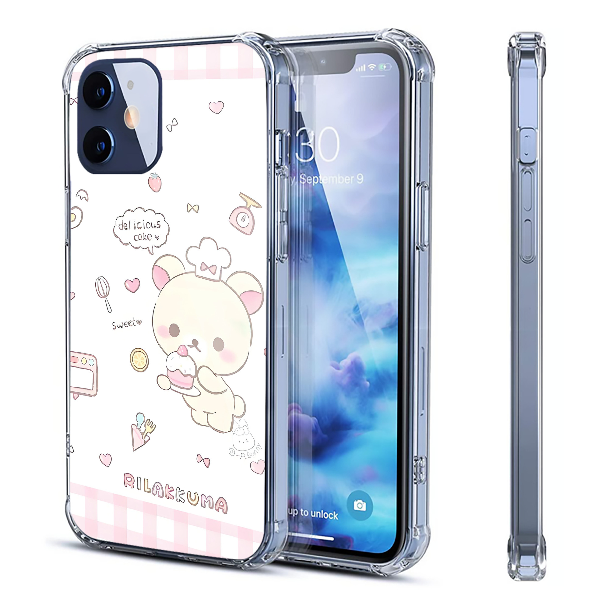 （画像用） リラックマ リラックマ キイロイトリ Rilakkuma Korilakkuma Kiiroitori 【iPhone 12シリーズ対応】透明スマホケース（クリアソフトケース）